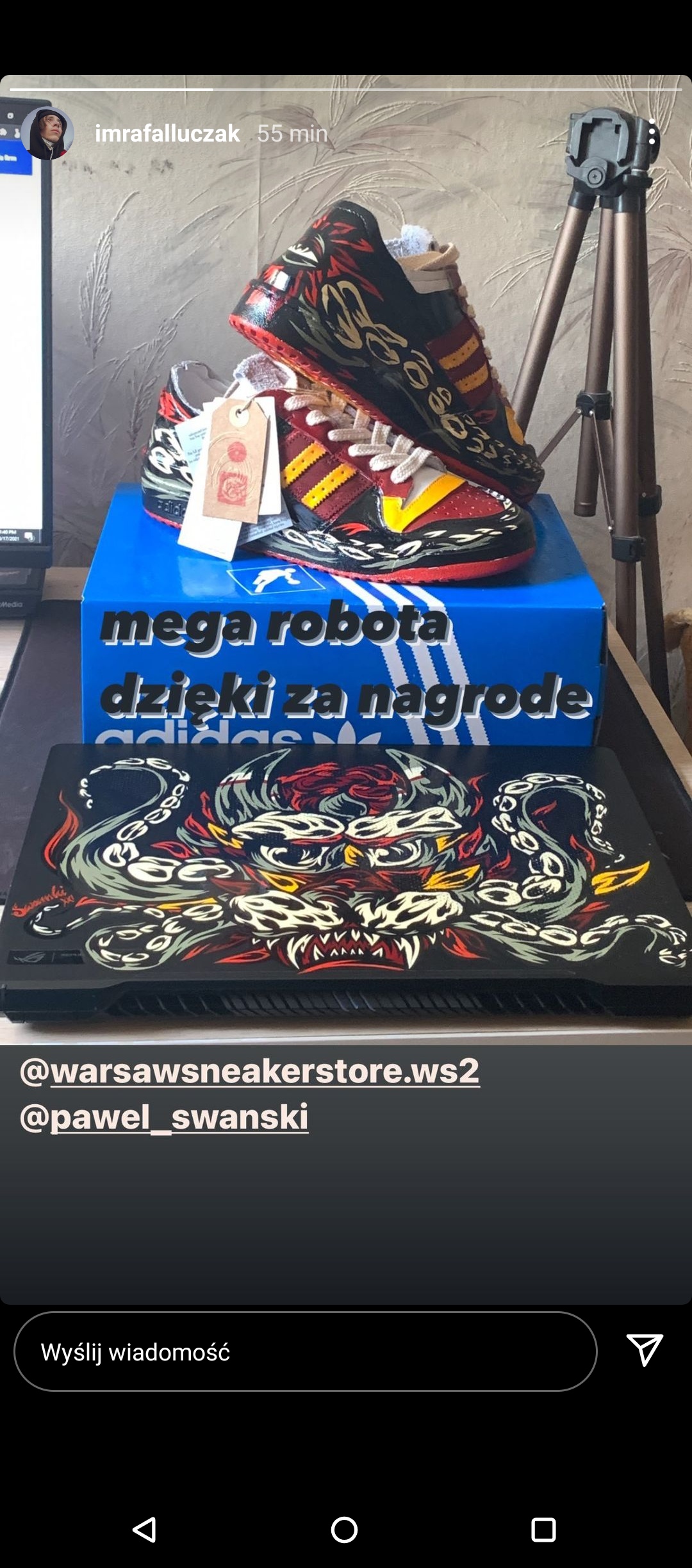 Nagroda ASUS ROG i adidas Forum pomalowana przez Swanskiego