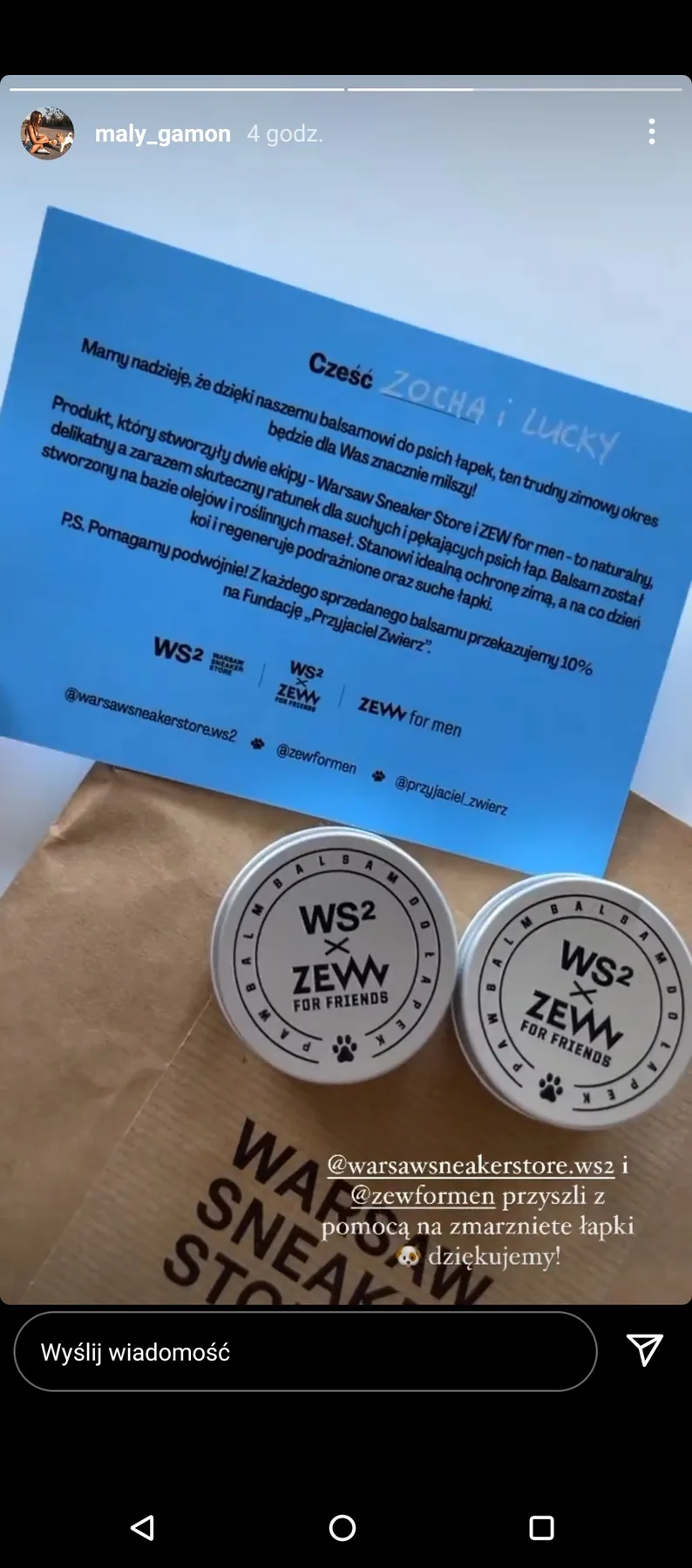 ZEW × WS2 — paczka / seeding influencerski
